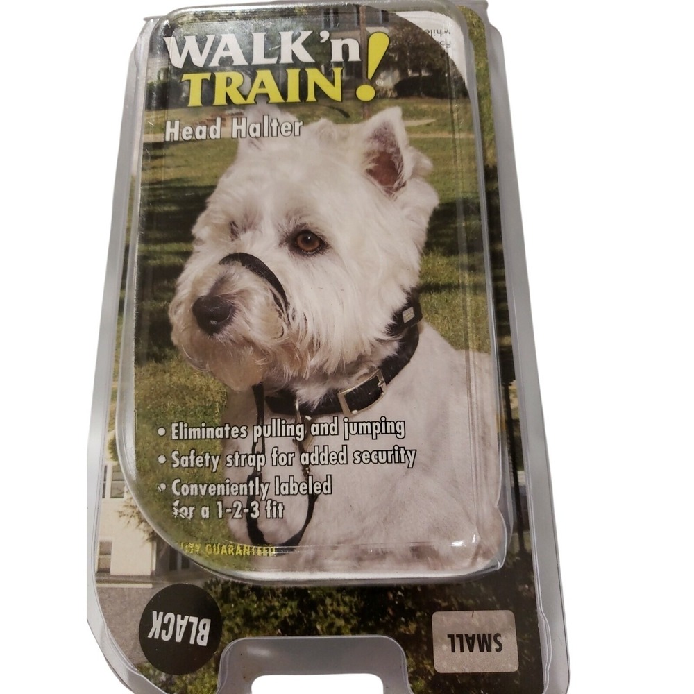 Dog Training Obedience Halter‎  Prevents Tugging  Walk n Train Head SMALL Black